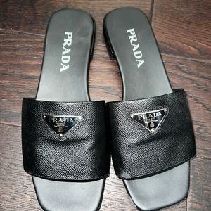 Black Prada Slide Sandal